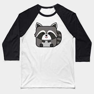 Kawaii Square Raccoon Baseball T-Shirt